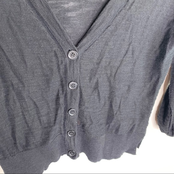 Express Black Deep V Cardigan F2 G16 - Picture 3 of 6